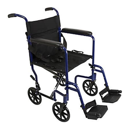 Fasttrack2Fitness 19 in. Aluminum Transport Chair, Burgundy FA2851524